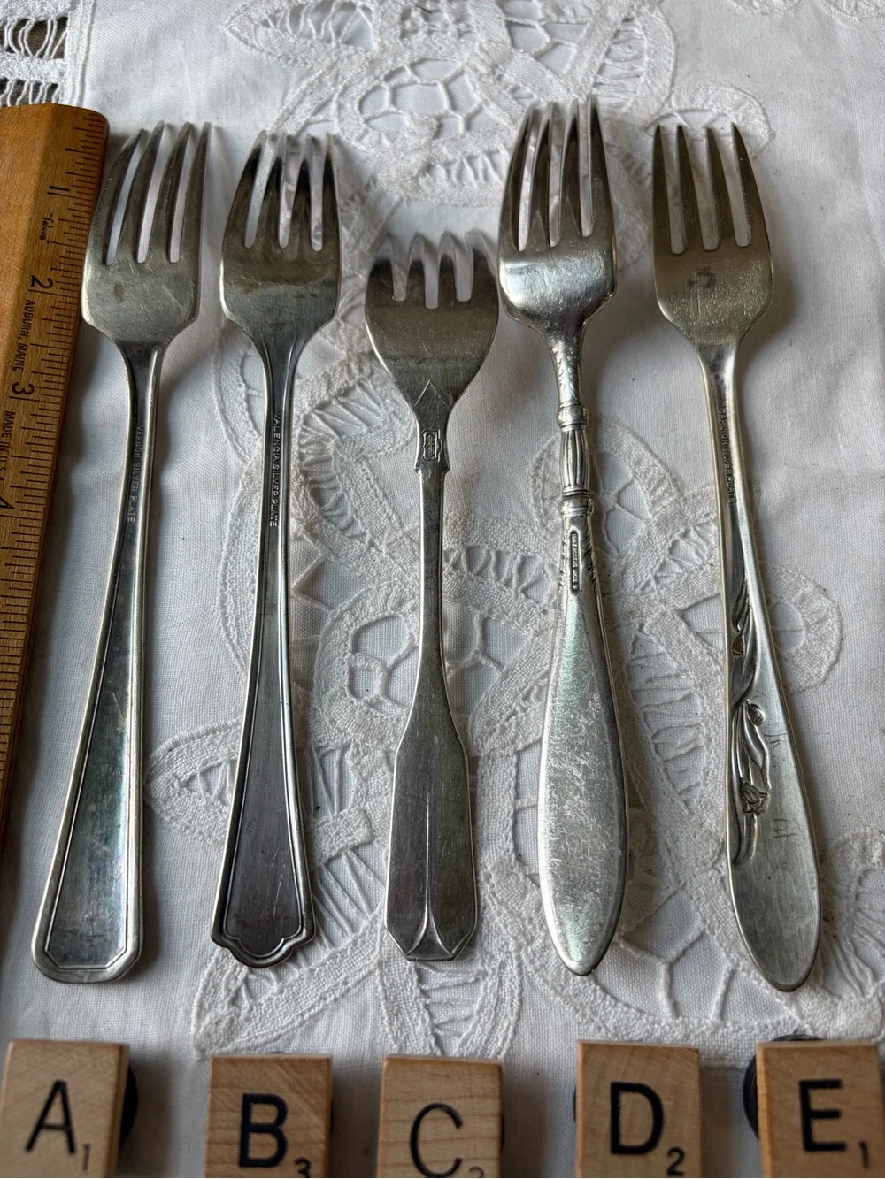 Art, deco, silver, plated, flatware, replacement, fork